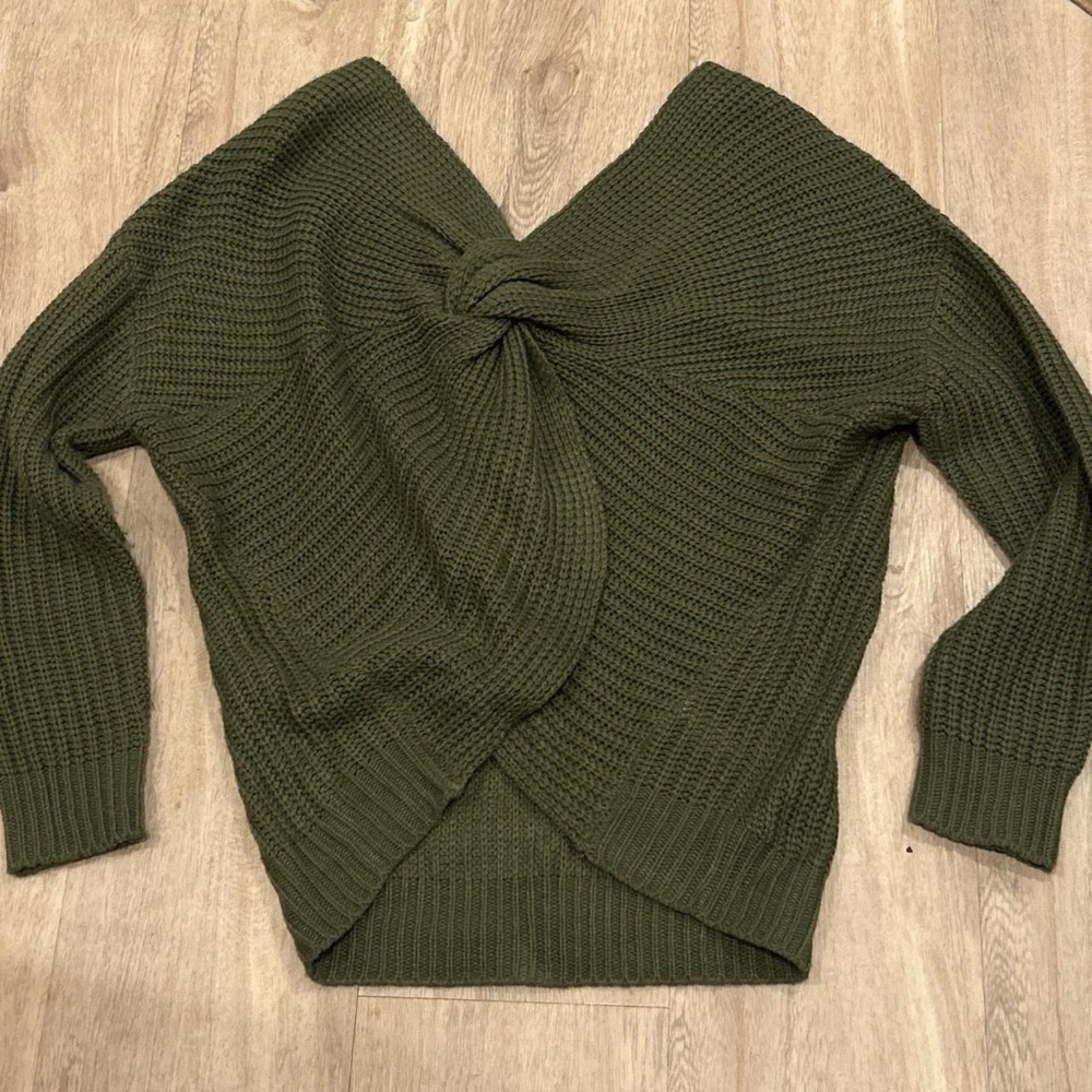 Olive Green Knitted Sweater